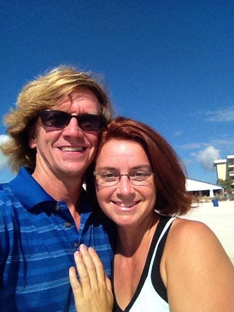 Michael and Lori’s first photo after meeting in person on the beach in Florida for the first time!