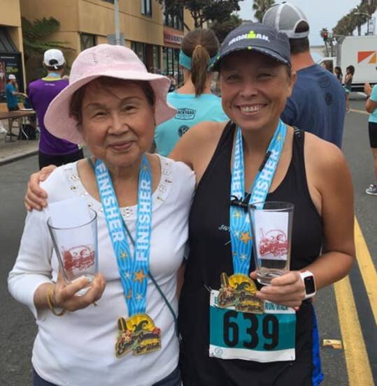 Amy Brendel (May’s mom) and May. They both took 2nd place in their age group at the End of Summer 4 Miler!