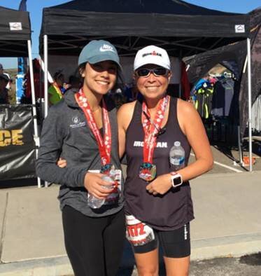 Heather (granddaughter) and May at SD Holiday half marathon.