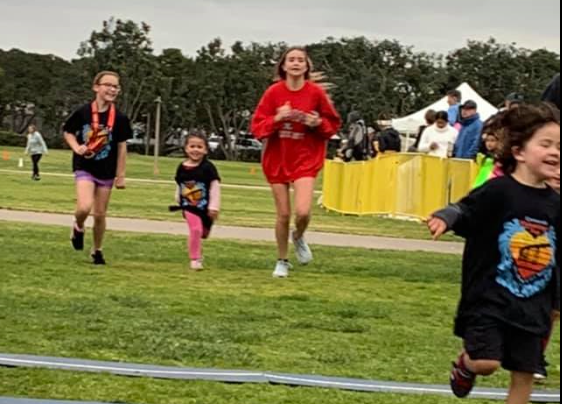 Maddie, Maya, Marea & Michael at the Valentine’s day run (grandkids).